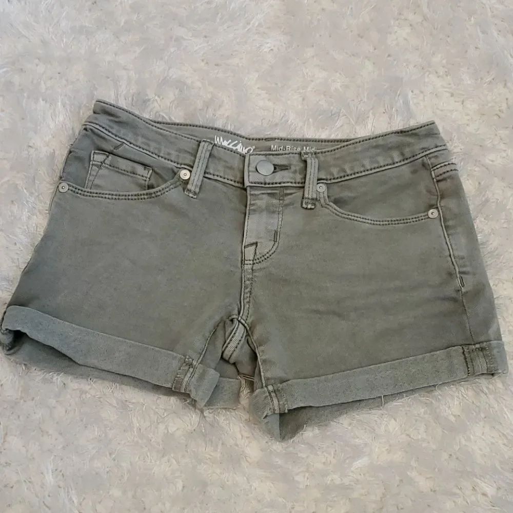 Army green jean shorts 00. Mossimo denim